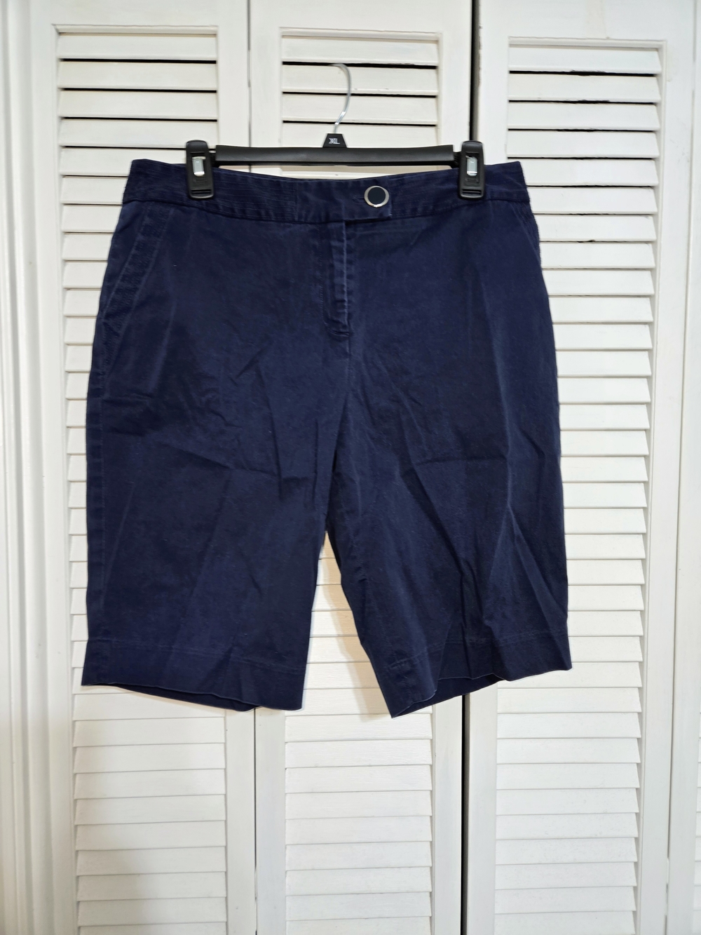 Apostrophe Women's 10 Navy Blue Bermuda Shorts